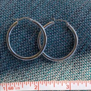 Sterling silver hoop earrings